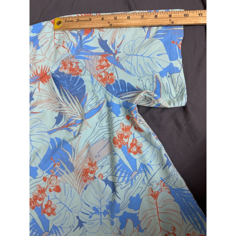 Lot of 2 Huk Fishing Shirts Mens Large Short Sleeve Button Down Floral Tropical - Picture 7 of 16